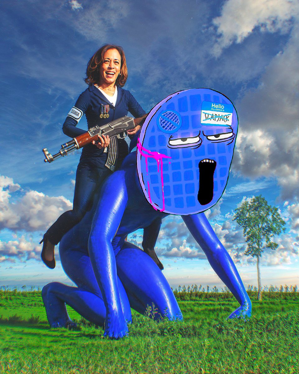 Slimewhale's tweet photo. Kamala’s got blue waffle 

#Slapjack #BlueWaffle https://t.co/4Q7sAkaWVf