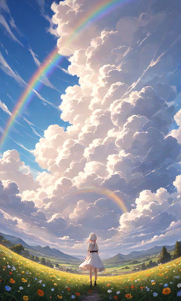 Rimuru_Slime17's tweet photo. ☁🌈
#Anime_Style #Anime #Art #Artwork #Ilustration #Cloud #Rainbow #Anime_Girl #Beautiful_Scenery #Scenery https://t.co/SaWYZTqC3X
