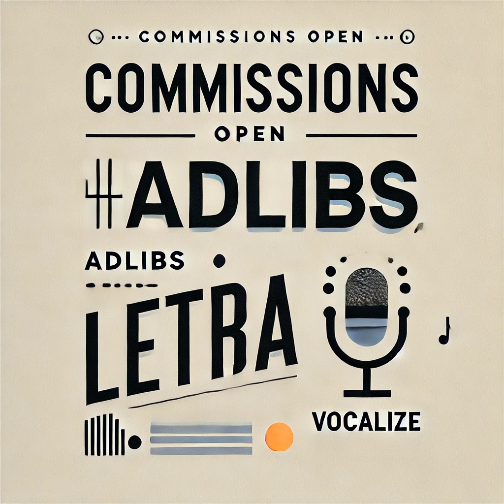 ⚠️ Abrindo 5 vagas: letras com adlibs, vocalize e harmonia inclusos! ⚠️

Quer uma guia completa pra suas músicas? Abrindo somente para mês que vem! Me chama no WhatsApp o mais rápido que puder até dia 20 para conversar comigo sobre sua música.
Meu N°: (49) 999703583.
