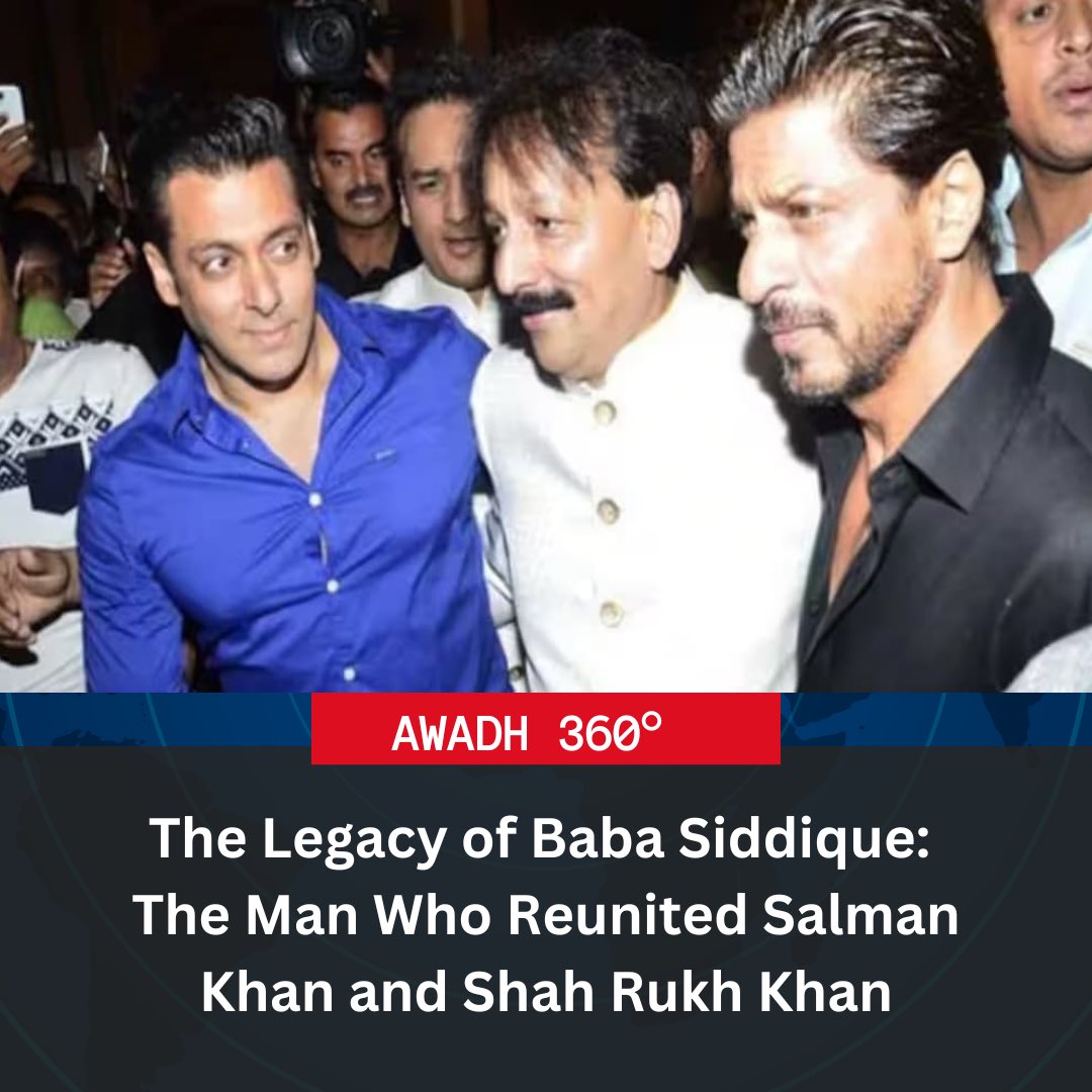 Awadh360's tweet photo. #BabaSiddique’s pivotal role in mending the strained relationship between two of the biggest superstars in Indian cinema — #SalmanKhan𓃵 and #ShahRukhKhan𓀠 — cemented his place as a peacemaker in the industry
https://t.co/7q4bOSfDhP
#LawrenceBishnoiGang #awadh360 https://t.co/p4qMpO5rpO