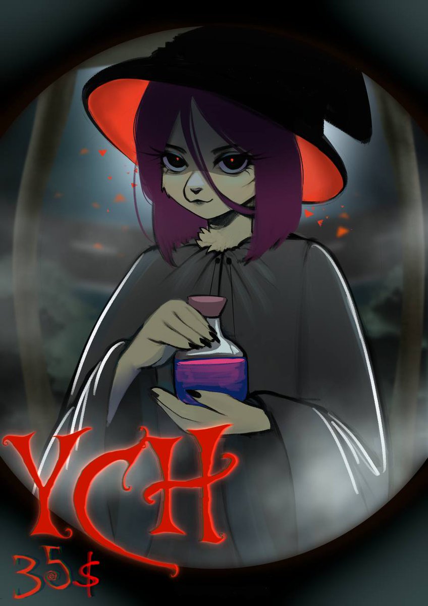 Xuumiko_Tea's tweet photo. Halloween YCH "Witch". For 35usd 

- any characters
- payment via PayPal 
- comment for take a slot， please

#僕ヤバ
#イラスト 
#コスプレ 
#YCH https://t.co/gaWoHDLpYi