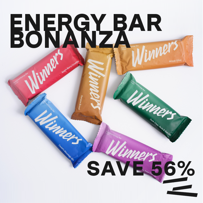 Step into Spring with Special Offers on our 55g Energy Bars - including 48 Energy Bars for $64  - for a strictly limited time. 

All packs allow you to select your favourite flavours, so head to winnersbars.com.au and stock up on nutrition for all your upcoming exercise!