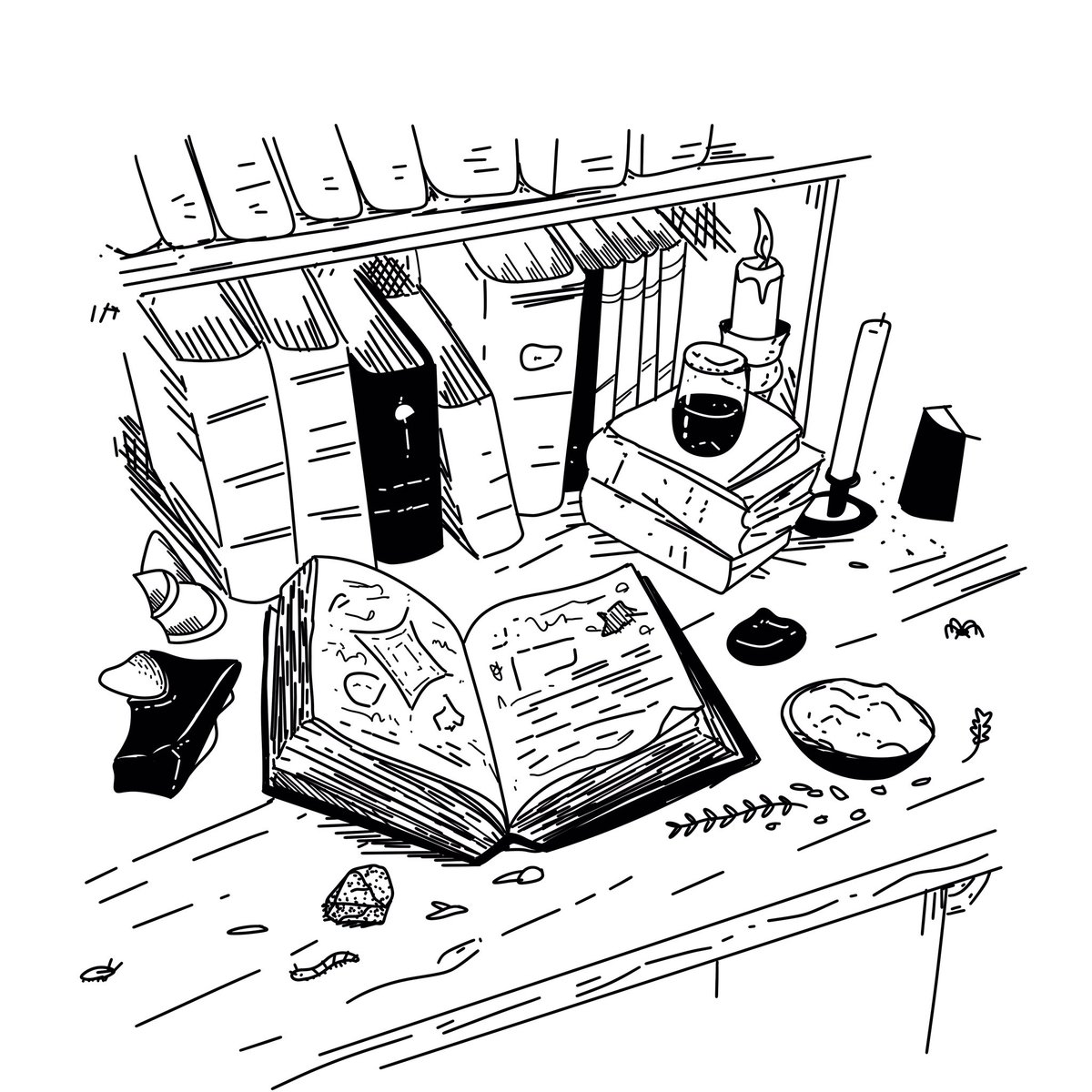 artjoeywall's tweet image. Guidebook inktober day fifteen. #inktober #inktober2024 #guidebook