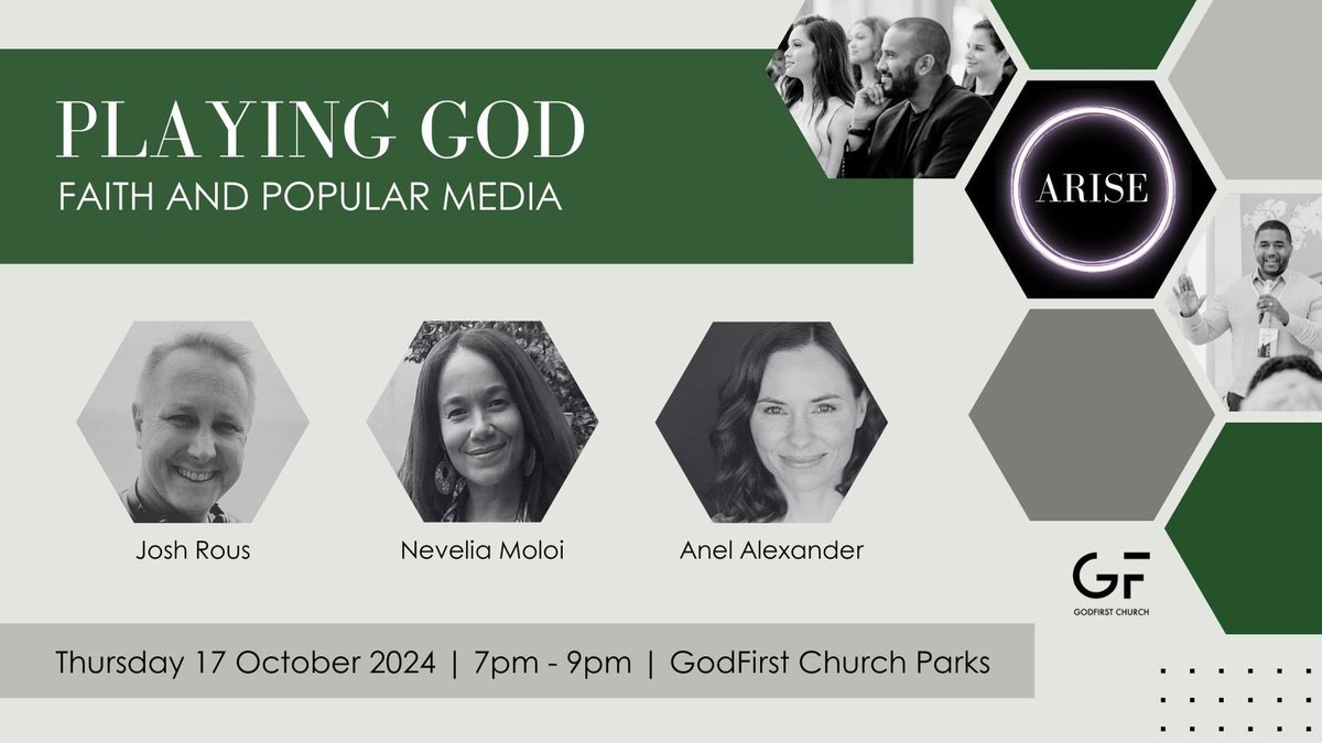 Join me, director <a href="/JoshuaRous1/">Joshua Rous</a> &amp; Nevelia Moloi from <a href="/HeartlinesZA/">Heartlines</a> for a panel discussion about the challenge of engaging with popular media in ways that stay true to our faith, while remaining connected to and relevant in the culture of the day. 17 October @ 7pm <a href="/g1Rosebank/">GodFirst Church</a>