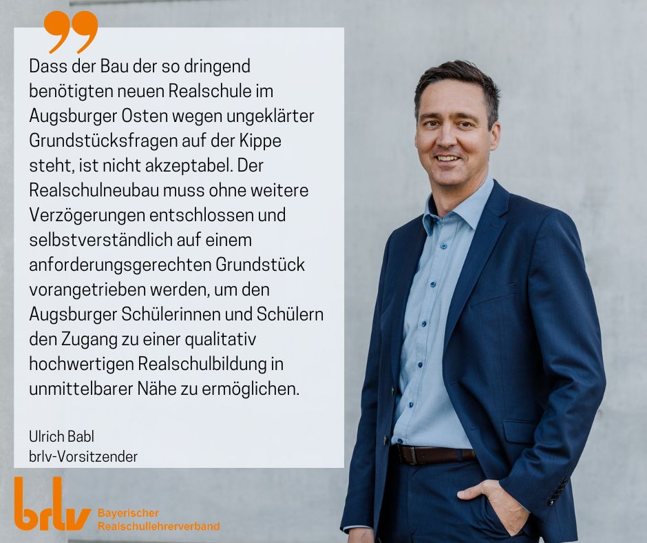 +++#Pressemitteilung+++ #brlv fordert zügige und verlässliche Lösung für den dringend benötigten Bau der neuen #Realschule im Augsburger Osten: brlv.de/presse.aspx?id…
#twlz #bildung #bayern #augsburg #Schule
