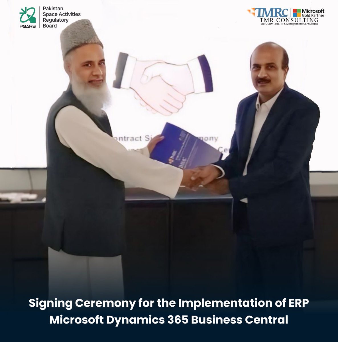 tmr_consulting's tweet image. TMR Consulting has formed a strategic partnership with the 𝐏𝐚𝐤𝐢𝐬𝐭𝐚𝐧 𝐒𝐩𝐚𝐜𝐞 𝐀𝐜𝐭𝐢𝐯𝐢𝐭𝐢𝐞𝐬 𝐑𝐞𝐠𝐮𝐥𝐚𝐭𝐨𝐫𝐲 𝐁𝐨𝐚𝐫𝐝 (𝐏𝐒𝐀𝐑𝐁) for the implementation of Microsoft Dynamics 365 Business Central. 
#TMRC #TMRConsulting #PSARB #MicrosoftDynamics365 #ERP