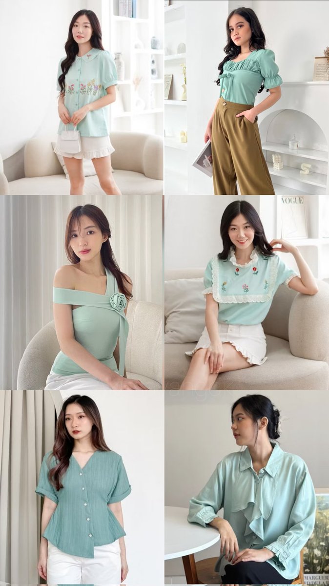 akusayangdk's tweet photo. 🩵 Rekomendasi Atasan Tosca ⋆౨ৎ˚⟡˖ ࣪

Beberapa atasan turquoise ini cocok dipakai untuk outfit casual dan formal seperti OOTD kantor dan kuliah ✨️ Tersedia juga warna light blue yaa🩵

ㅡA Threadㅡ https://t.co/cM6pJMOr2Y