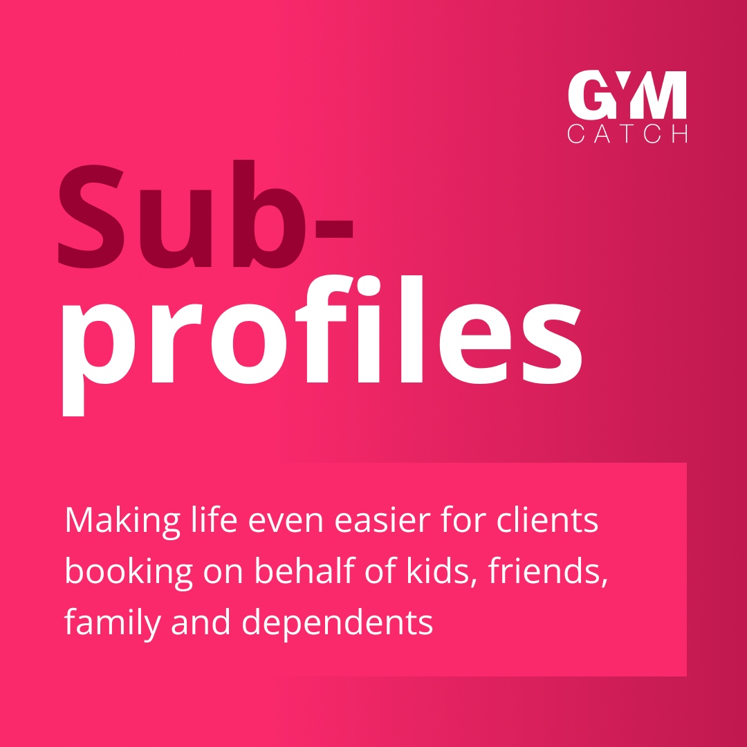 Keep your bookings and payments organised! 

Our sub-profiles feature allows customers to book and pay on behalf of kids, friends, family, and dependents. 

Ready to find out more? Discover all our features here: gymcatch.com/business/featu…