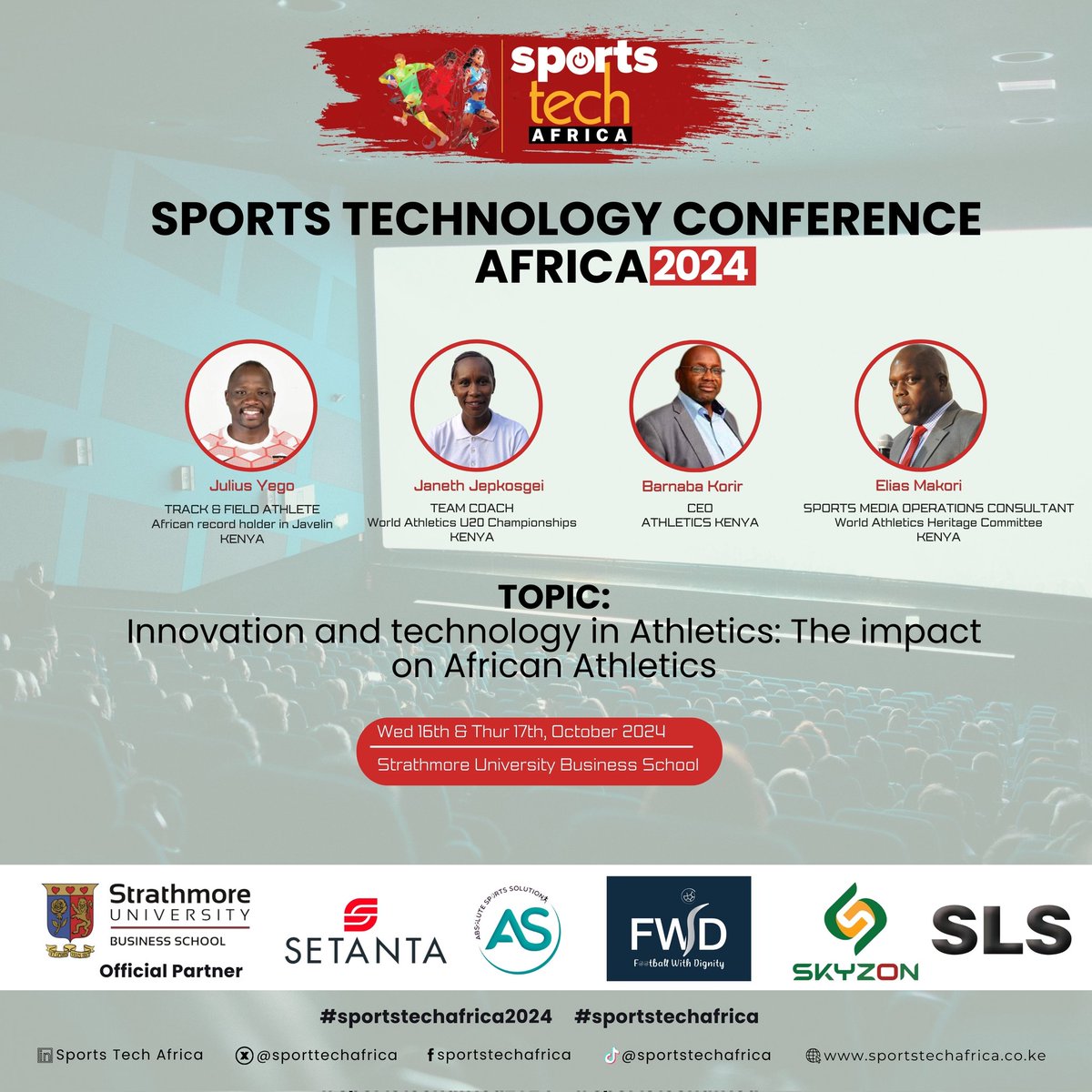 Ever been curious about Sports technology in Africa? Are we embracing technology in our sports? What are the latest trends?

The conversations will take place at <a href="/SBSKenya/">Strathmore University Business School</a> 

Register: sportstechafrica.co.ke/register/