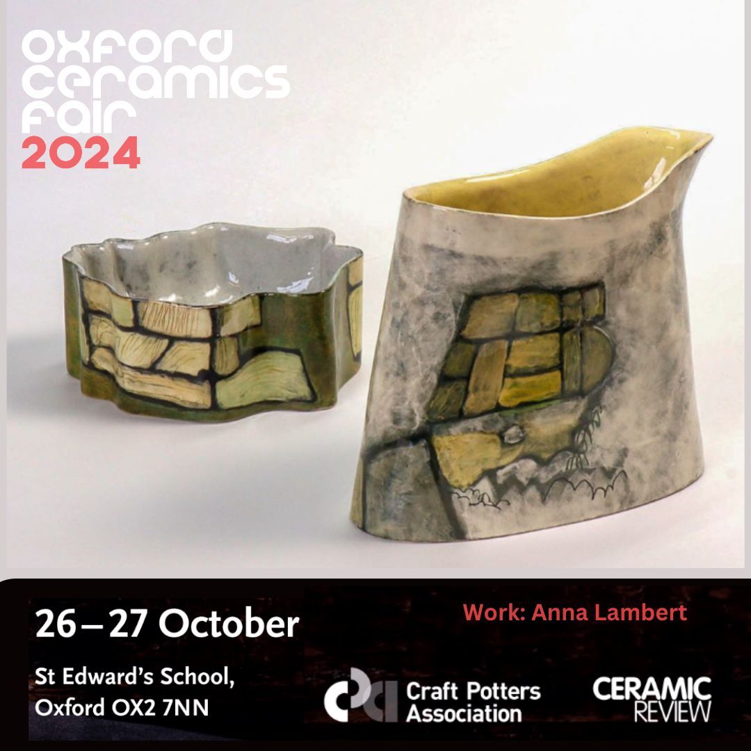 ➡ OXFORD CERAMICS FAIR | NOT LONG TO GO, secure your place today: oxfordceramicsfair.com (link in bio)

Anna Lambert makes slab-built earthenware ceramics with painted slips.
Each piece develops during the making, using drawing in the landscape as a starting point.