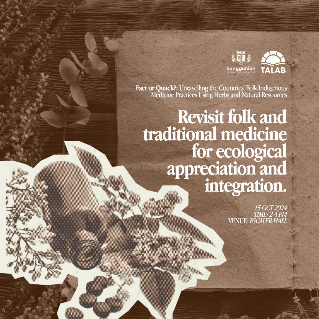 TheGUIDON's tweet image. HAPPENING NOW: The Public Health Division of the School of Science and Engineering Sanggunian hosts ‘Fact or Quack?: Unravelling the countries' folk/indigenous medicine practices using herbs and natural resources’ at Escaler Hall at 2:00 PM. | via @Julia_theGDN…