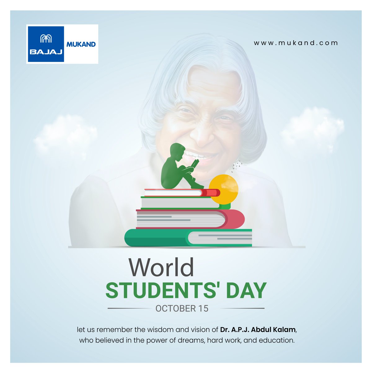 MukandSteel's tweet image. 💡 𝐇𝐚𝐩𝐩𝐲 𝐖𝐨𝐫𝐥𝐝 𝐒𝐭𝐮𝐝𝐞𝐧𝐭𝐬’ 𝐃𝐚𝐲 💡 To all the students out there - keep learning, keep dreaming, and stay resilient.

#WorldStudentsDay #DrAPJAbdulKalam #LearningAndInnovation #MukandLimited #FutureLeaders #Motivation #Manufacturing #StainlessSteel