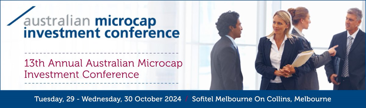 Australian Microcap (@ausmicrocap) on Twitter photo A huge thank you to <a href="/cityofmelbourne/">City of Melbourne</a> for supporting this year's Annual Australian Microcap Investment Conference! #AusMicrocap microcapconferences.com A huge thank you to <a href="/cityofmelbourne/">City of Melbourne</a> for supporting this year's Annual Australian Microcap Investment Conference! #AusMicrocap microcapconferences.com