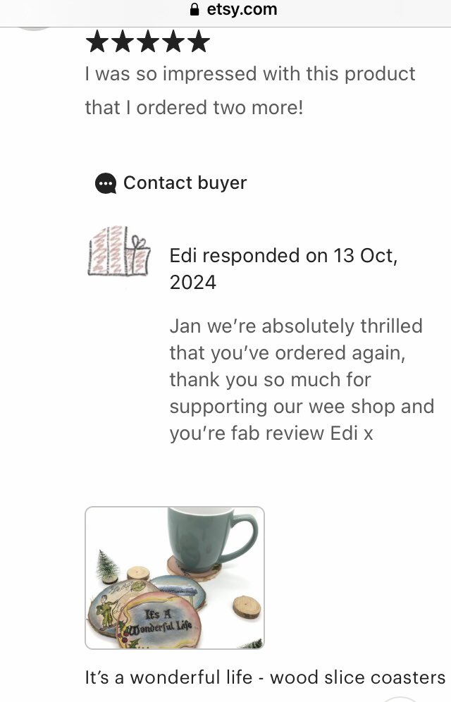 BoxedUpcreates's tweet image. Lovely review from a returning customer #UKGiftHour #CraftBizParty #boxedup #Christmas #etsyfinds