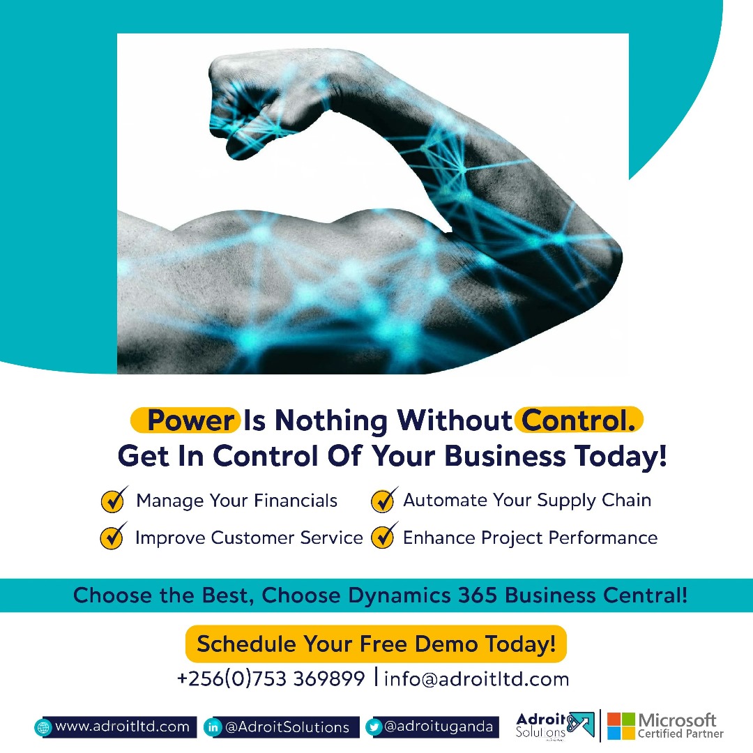 ADROITUGANDA's tweet image. Unlock the full potential of your business with Microsoft Business Central. Simplify your financials, optimize your supply chain, and enhance customer experiences.
Contact us at info@adroitltd.com
adroitltd.com
#MsdynBC #DynamicsBC