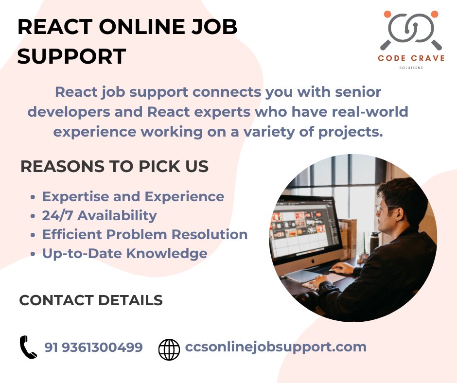 pri17664's tweet image. Are you looking for React Online Job Support?
📞 9361300499, 9150850499
🌐bit.ly/3RPkRqw
#react #reactjobsupport #onlinejobsupport #jobsupport