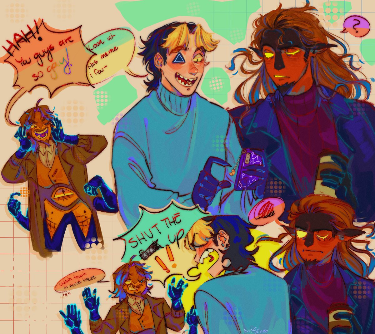 I render a doodle from last night bc why not (credits for the other Bill's on comments💥)
#BillCipher