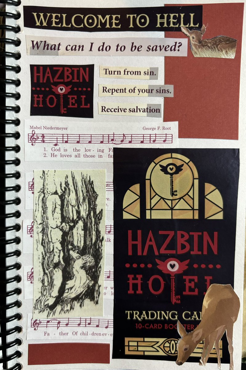 ediblefriendd's tweet photo. FINALLY got the chance to crow journal my hazbin stuff, everyone clap
#hazbinhotel #crowjournal #collage https://t.co/tpy3cmkYX8