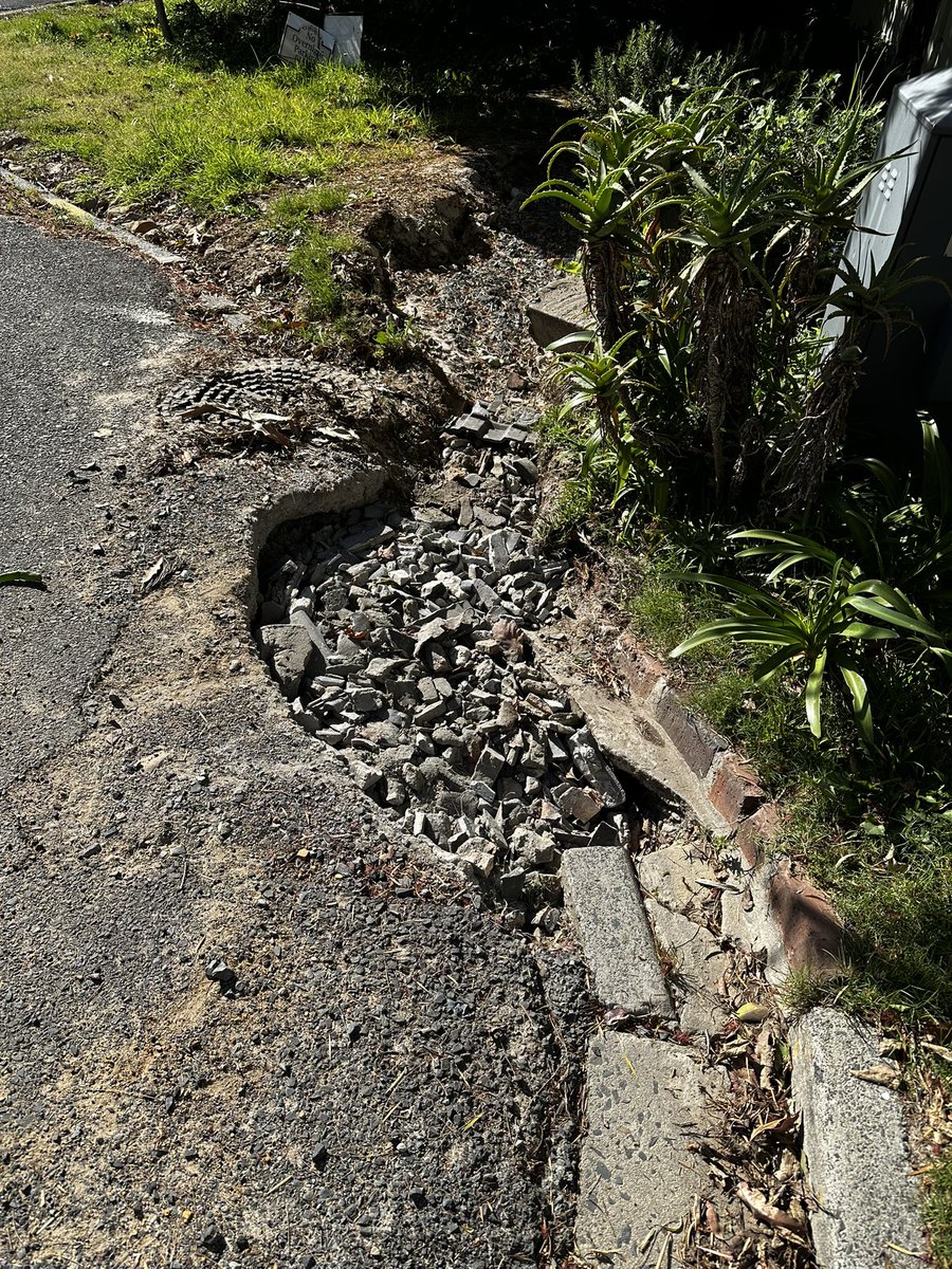 Hey <a href="/CityofCT/">City of Cape Town</a> are you ever going to fix this mess that your guys left behind after fixing a pipe? Neighbourhood now trying to do so themselves after car nearly got stuck. Been logged, escalated, nothing.