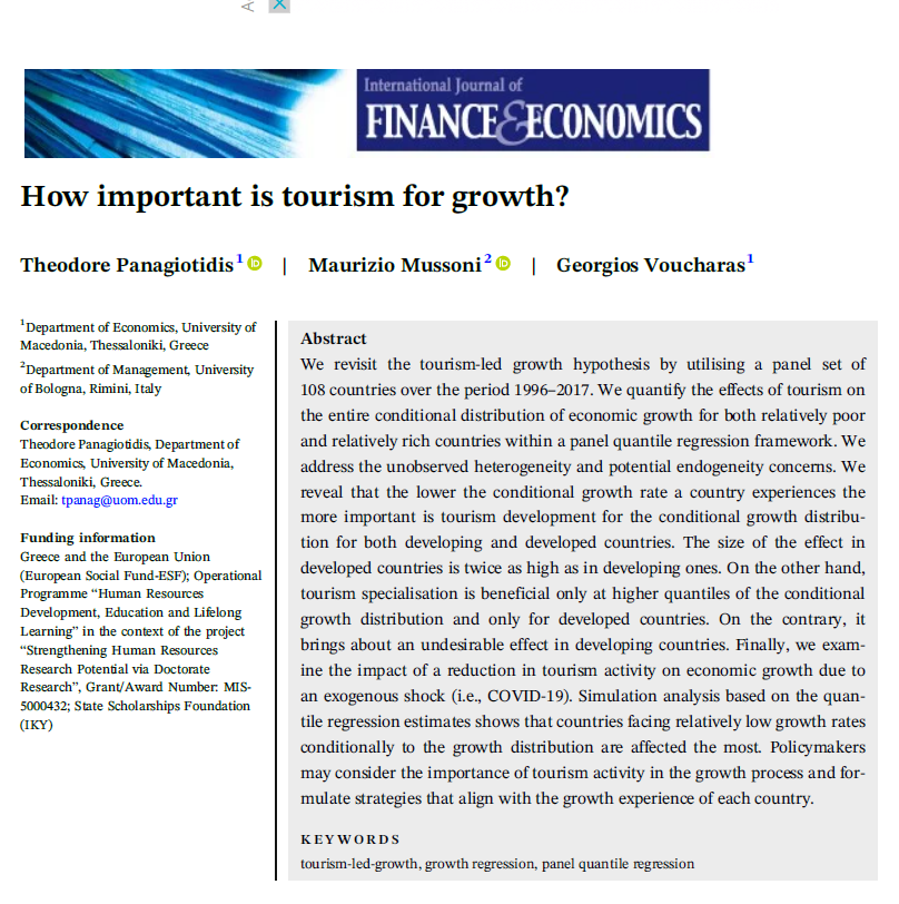 Theo Panagiotidis (@tpanagiotidis) on Twitter photo π‘ How important is tourism for growth?
with George Voucharas and <a href="/mauriziomussoni/">Maurizio Mussoni</a>
πOpen access: doi.org/10.1002/ijfe.2β¦
@ELSFinance <a href="/FAppliedmacro/">Forum Applied Macroeconomics</a> π‘ How important is tourism for growth?
with George Voucharas and <a href="/mauriziomussoni/">Maurizio Mussoni</a>
πOpen access: doi.org/10.1002/ijfe.2β¦
@ELSFinance <a href="/FAppliedmacro/">Forum Applied Macroeconomics</a>