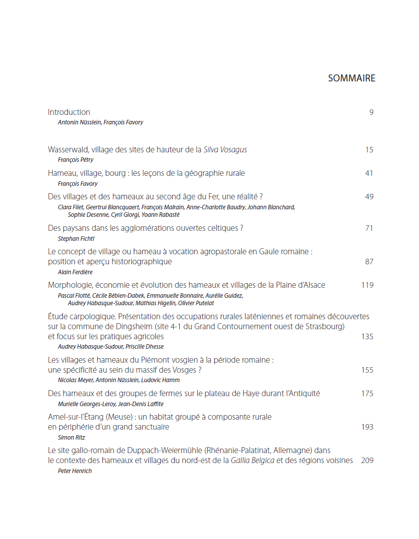 AgerAssociation's tweet photo. [À paraître] Actes du colloque Ager XV : Antonin Nüsslein (dir.), Villages et hameaux paysans en Gaule et sa périphérie, AVAGE, 480 p., 45 €
En vente lors du colloque Ager XVI Nantes (13-16 novembre) - Réduction pour les adhérents 2022 et 2024 d'Ager
https://t.co/OvqwEZKFbv https://t.co/fXoGfosqYi