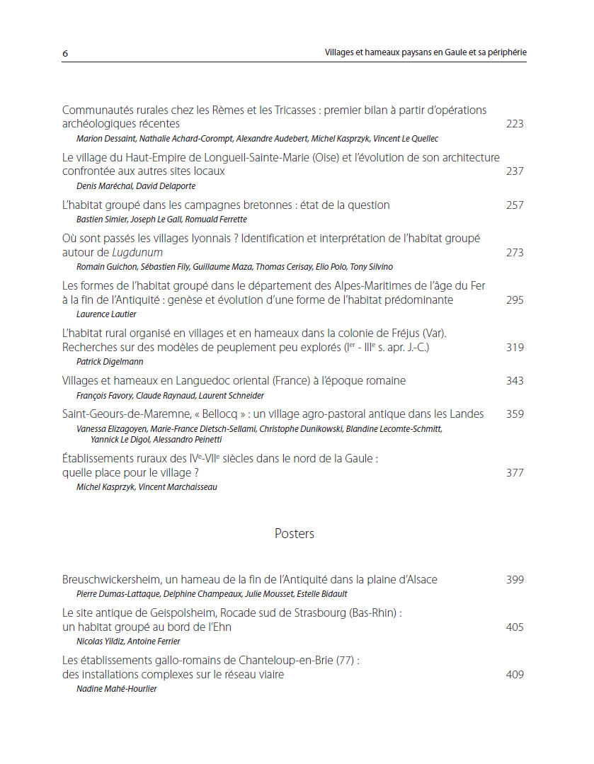 AgerAssociation's tweet photo. [À paraître] Actes du colloque Ager XV : Antonin Nüsslein (dir.), Villages et hameaux paysans en Gaule et sa périphérie, AVAGE, 480 p., 45 €
En vente lors du colloque Ager XVI Nantes (13-16 novembre) - Réduction pour les adhérents 2022 et 2024 d'Ager
https://t.co/OvqwEZKFbv https://t.co/fXoGfosqYi