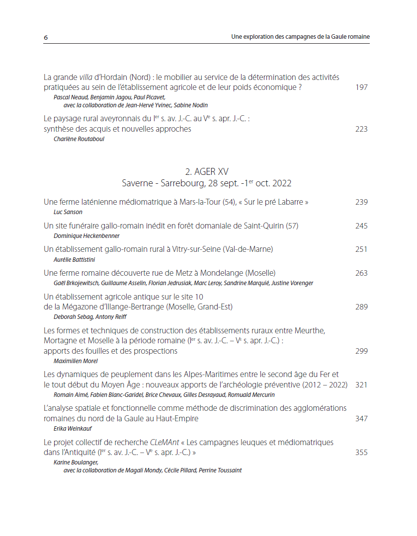AgerAssociation's tweet photo. [À paraître] Actes des journées d'actualité Ager XIV et XV : Gaël Brkojewitsch (dir.), Une exploration des campagnes de la Gaule romaine, AVAGE, 368 p., 35 €
En vente à Ager XVI Nantes (13-16 novembre) - Réduction pour les adhérents 2021 et 2024 d'Ager
https://t.co/amq1ol4MoC https://t.co/YnCl1og4a8