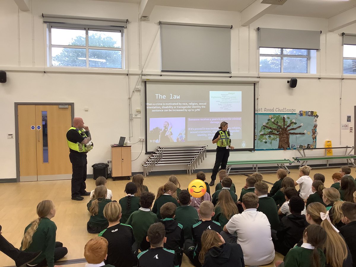 5 Sycamore 🌳 (@sorchardpa) on Twitter photo This morning all year 5 and 6 had the privilege of the community police visiting us to deliver a ‘hate crime’ talk. The children were very engaged and mature, contributing and listening. 👮👮♂️⭐️👍 <a href="/TeamPastoral/">Orchard Pastoral Team</a> <a href="/OrchardPrimaryA/">Orchard Primary</a> <a href="/WestYorksPolice/">West Yorkshire Police</a> This morning all year 5 and 6 had the privilege of the community police visiting us to deliver a ‘hate crime’ talk. The children were very engaged and mature, contributing and listening. 👮👮♂️⭐️👍 <a href="/TeamPastoral/">Orchard Pastoral Team</a> <a href="/OrchardPrimaryA/">Orchard Primary</a> <a href="/WestYorksPolice/">West Yorkshire Police</a>