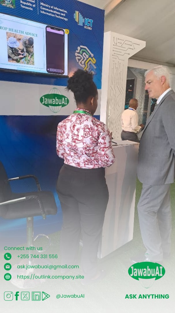 JawabuAI's tweet photo. 🌟🙏🏽 Big thanks to the organizers for this platform to explore how #AI &amp; robotics can transform communities. I am excited to connect with innovators &amp; demonstrate JawabuAI's impact. Let’s unleash the power of AI together

@usembassytz  @SandiaLabs  @ict_commission https://t.co/qjB4XyvRHL