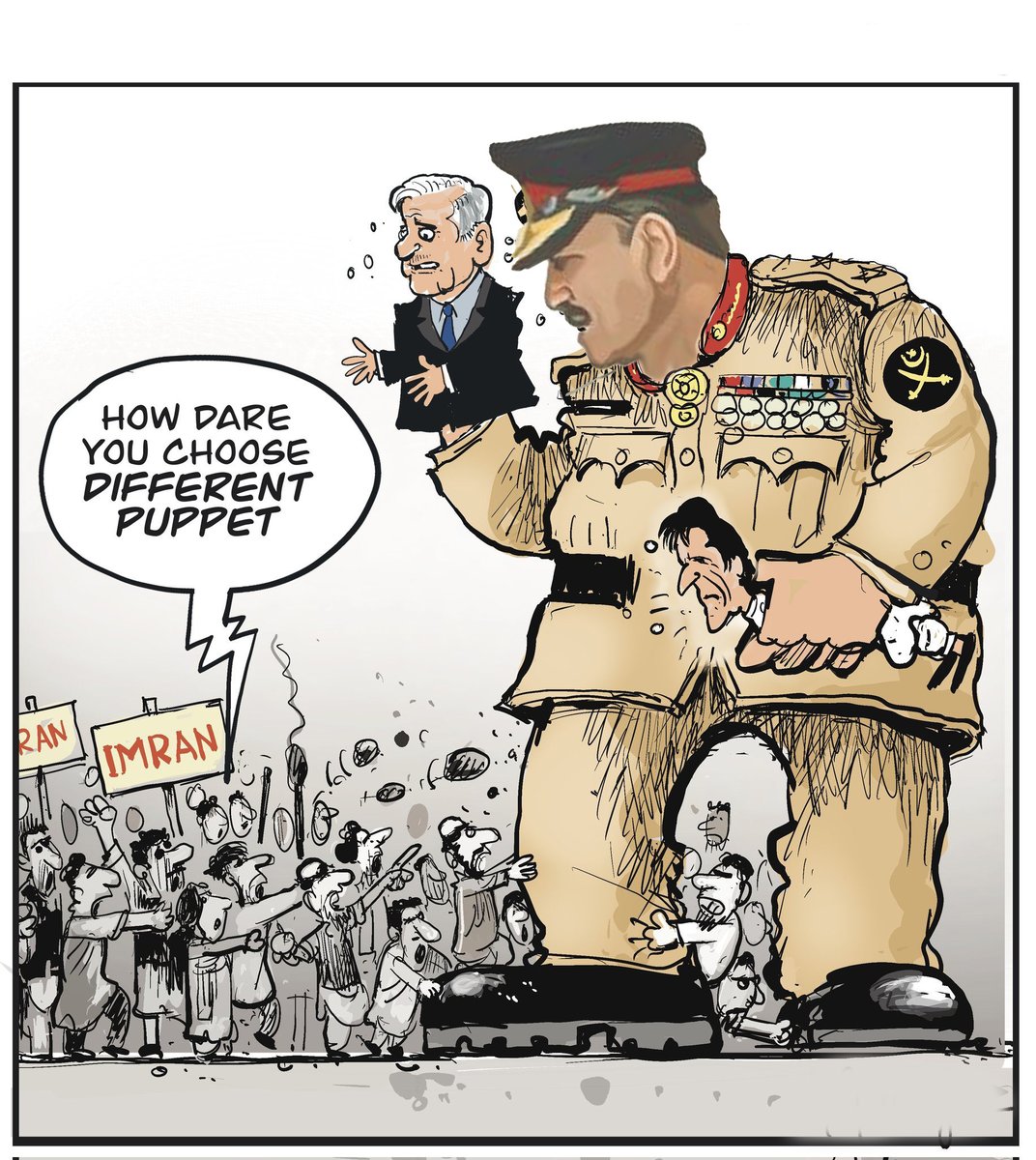 Iqbal58720506's tweet photo. Behind every leader is the hand that controls. It’s time for true #democracy, not puppet shows. #PakistanMilitary #PowerStruggle #LeadershipCrisis #MilitaryInfluence https://t.co/2CSCHtLyBY