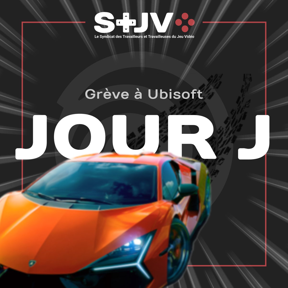 🔴🏎️🌪️ C’est le Jour J ! On envoie plein de force à toustes les grévistes d’Ubisoft 👊