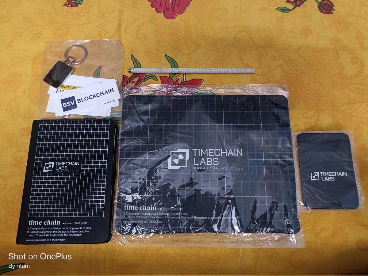 Ritam09Ramben's tweet photo. Got some gifts for completing Timechain summer of code
#Timechainlabs
#Blockchain
#swags https://t.co/TOPYrtrE9D