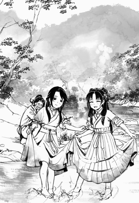 ObbStudio's tweet photo. 江湖濁惡，難得山林清流。
她們年紀相仿，一靜一動，是彼此最好的朋友。
縱然韶光無情逝去，回憶越來越遠，仍在心深處熠熠生輝。

而你只是一個烤魚工具人，看什麼看？回去烤你的魚啦！ https://t.co/ACuiuw1d5G
