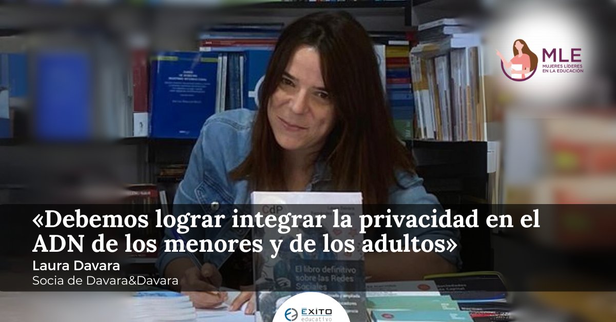 ÉXITO EDUCATIVO (@exito_educativo) on Twitter photo 🎤 ENTREVISTA. <a href="/lauradavara/">Laura Davara</a>, abogada experta en protección de datos, nos habla de integrar la privacidad en el ADN de jóvenes y adultos.
🔗 exitoeducativo.net/laura-davara-a…
#ProtecciónDeDatos #EducaciónDigital #Ciberseguridad #lasentrevistasdeéxitoeducativo <a href="/DavaraAsesores/">Davara&Davara</a> <a href="/ComunidadMLE/">Comunidad Mujeres Líderes Educación</a> 🎤 ENTREVISTA. <a href="/lauradavara/">Laura Davara</a>, abogada experta en protección de datos, nos habla de integrar la privacidad en el ADN de jóvenes y adultos.
🔗 exitoeducativo.net/laura-davara-a…
#ProtecciónDeDatos #EducaciónDigital #Ciberseguridad #lasentrevistasdeéxitoeducativo <a href="/DavaraAsesores/">Davara&Davara</a> <a href="/ComunidadMLE/">Comunidad Mujeres Líderes Educación</a>
