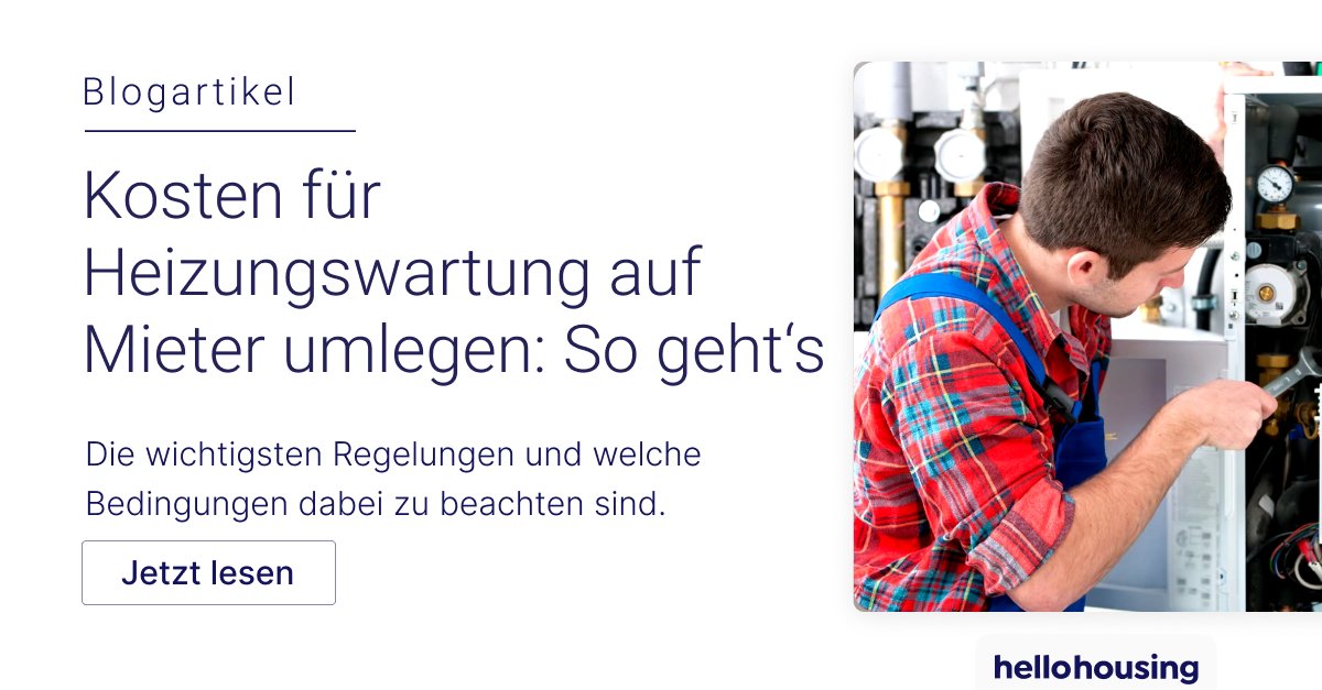 hellohousing_de's tweet photo. 🔧 Heizungswartungskosten auf Mieter umlegen? Kein Problem!

 In unserem neuesten Blogpost erfahren Sie, welche Bedingungen dabei zu beachten sind!

👉 Lesen Sie jetzt mehr: https://t.co/JUHzlOGNE7

#hellohousing #Vermietung #Heizkosten #Heizungswartung #Heizkostenabrechnung https://t.co/K5E6R8q6xv