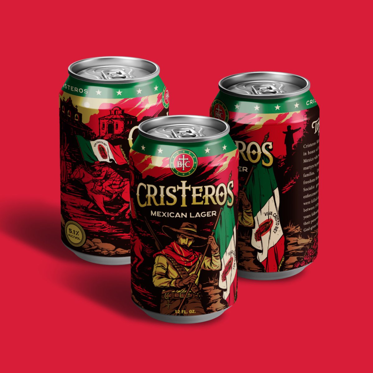 TridentineBrew's tweet image. Tridentine Brewing is proud to unveil our first commercial beer: Cristeros Mexican Lager!
We are thrilled to collaborate with Chris Lewis of @BaritusCatholic to bring the artwork honoring these brave heroes of the Faith to life.
¡Viva Cristo Rey!