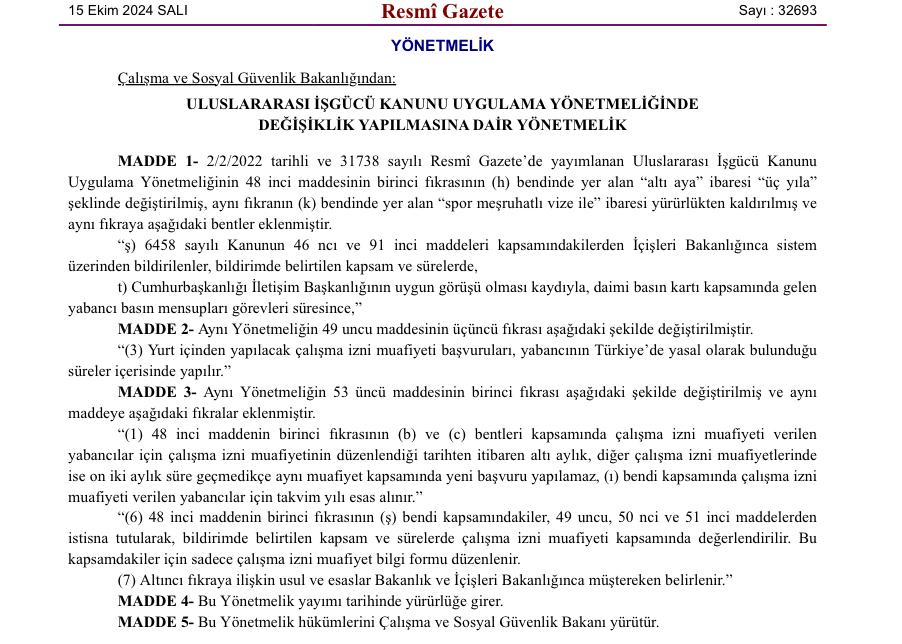 Çalışma Bakanlığının yaptığı düzenleme ile Suriyelilerin kayıtlılığı sağlanacak, sigortalı çalışabilecekler.
Amaç; ekonomiye katkı sağlayacak şekilde vergi ve prim gelirlerinin artırılması, sosyal güvenlik sistemine yeni kaynakların yaratılması.
📍Kayıtdışına Geçit Yok