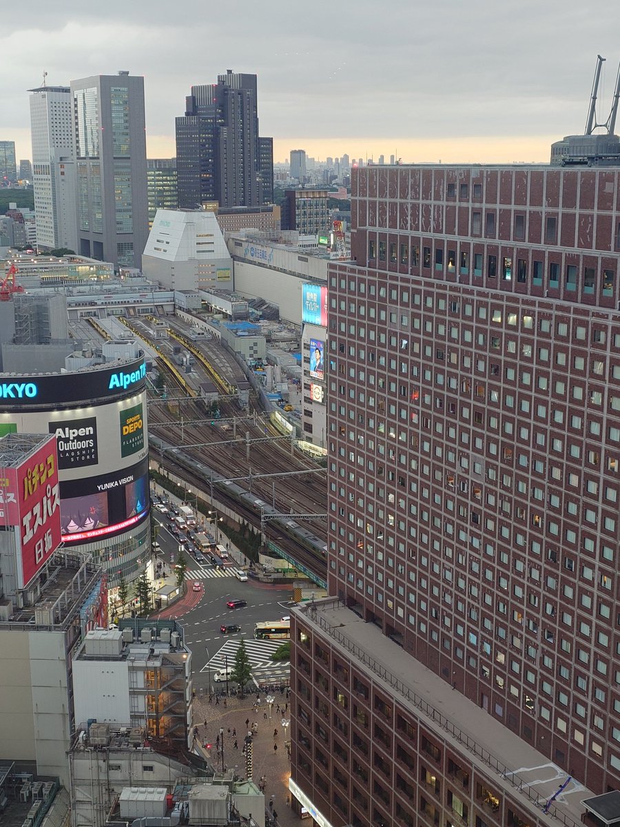 Melan_Bread's tweet photo. Views from the top of a building in Shinjuku https://t.co/uBkZFHbE7P