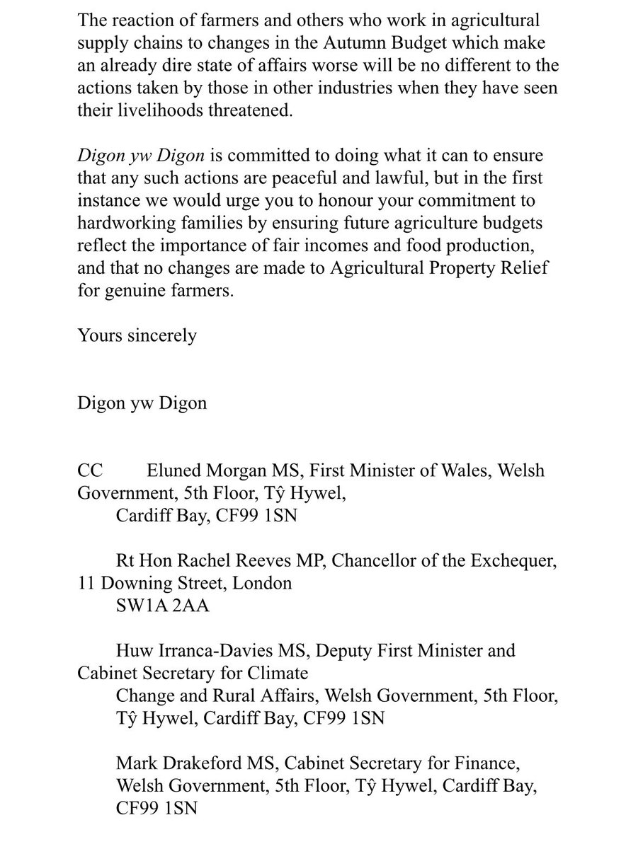 NoFarmsNoFoods's tweet photo. Letter attached: https://t.co/JKrnCFGdbI