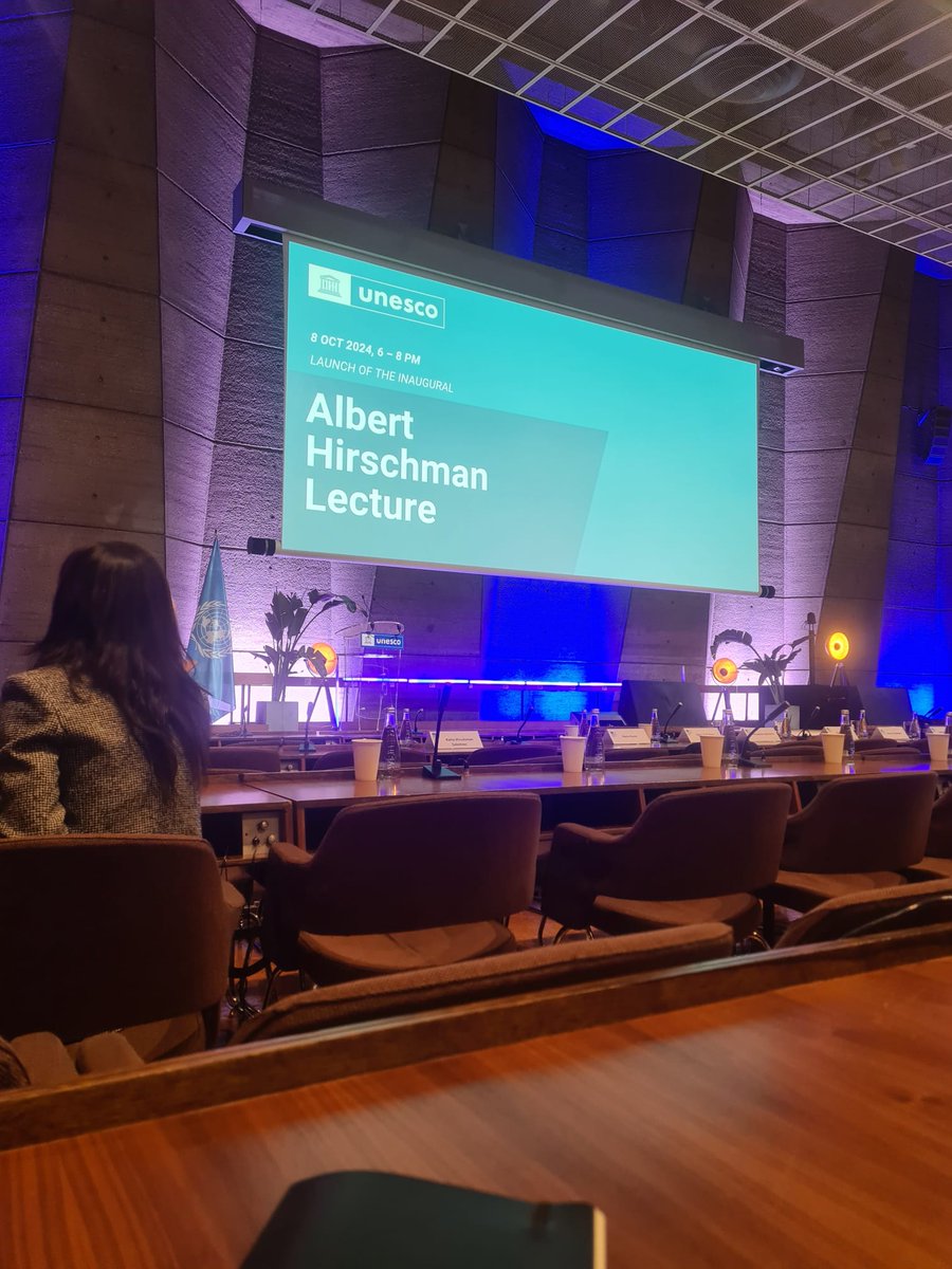 Congratulations  <a href="/DrDaronAcemoglu/">Daron Acemoglu</a> Johnson and Robinson for <a href="/NobelPrize/">The Nobel Prize</a> in Economics for researches on comparative Dev Econ and the role of institutions in development.

Last week, our student's <a href="/SorbonneDevEcon/">Sorbonne Development Economics</a> met <a href="/DrDaronAcemoglu/">Daron Acemoglu</a> at the <a href="/UNESCO/">UNESCO 🏛️ #Education #Sciences #Culture 🇺🇳</a> Alfred Hirschman conference