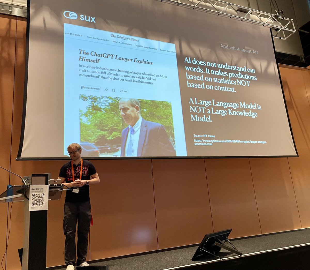 Love this quote: A large language model is nOT a large language model. #wuc #worldUsabilityCongress