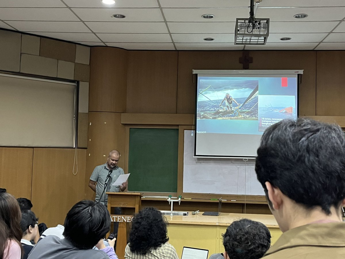 TheGUIDON's tweet image. The fourth speaker for today is Glenn Sevilla Mas, a playwright, who will discuss the real-life environmental inspirations behind his Palanca award-winning play Children of the Sea. | via @Aidan_TheGUIDON 

#TALABIntegralEcology