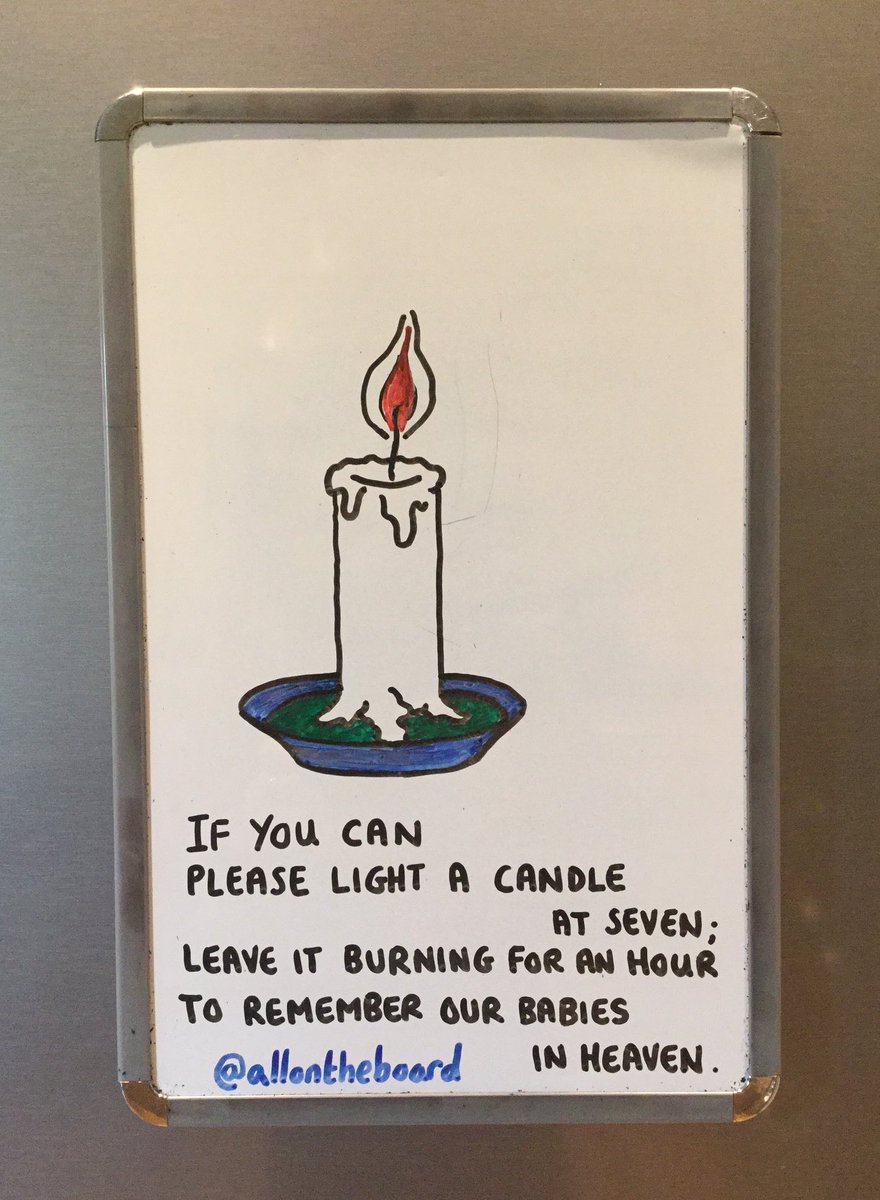 If you can, please light a candle at 7pm tonight for all of our babies in heaven. 

#WaveOfLight #BabyLossAwarenessWeek
