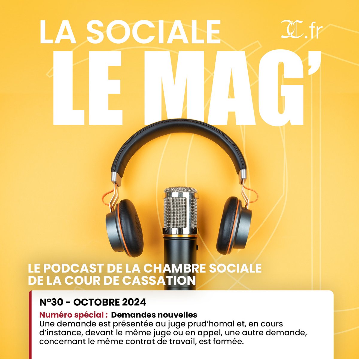 🎙[Podcast] La Sociale Le Mag n°30 - Octobre 2024 - Nouvelles demandes 👉 radio.amicus-curiae.net/podcast/les-de…

Un programme original de la <a href="/Courdecassation/">Cour de cassation</a> réalisé avec le soutien technique d’<a href="/amicusradio/">Amicus radio</a> - Technicien-réalisateur: @leobarango