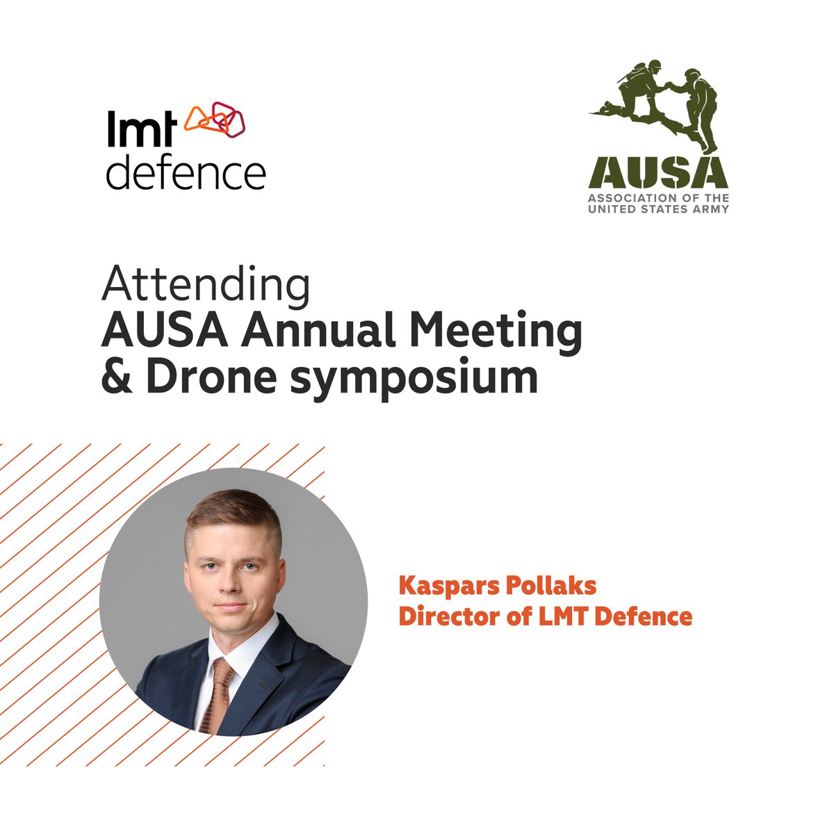 LMT Innovations (@innovationslmt) on Twitter photo Kaspars Pollaks, Director of LMT Defence, is attending the <a href="/AUSAorg/">Assn. of the US Army</a> Annual Meeting & Exposition in Washington, D.C. This key event brings together leaders in defence and land power. He'll also participate in the Drone Symposium, exploring cutting-edge drone tech! #AUSA2024 Kaspars Pollaks, Director of LMT Defence, is attending the <a href="/AUSAorg/">Assn. of the US Army</a> Annual Meeting & Exposition in Washington, D.C. This key event brings together leaders in defence and land power. He'll also participate in the Drone Symposium, exploring cutting-edge drone tech! #AUSA2024
