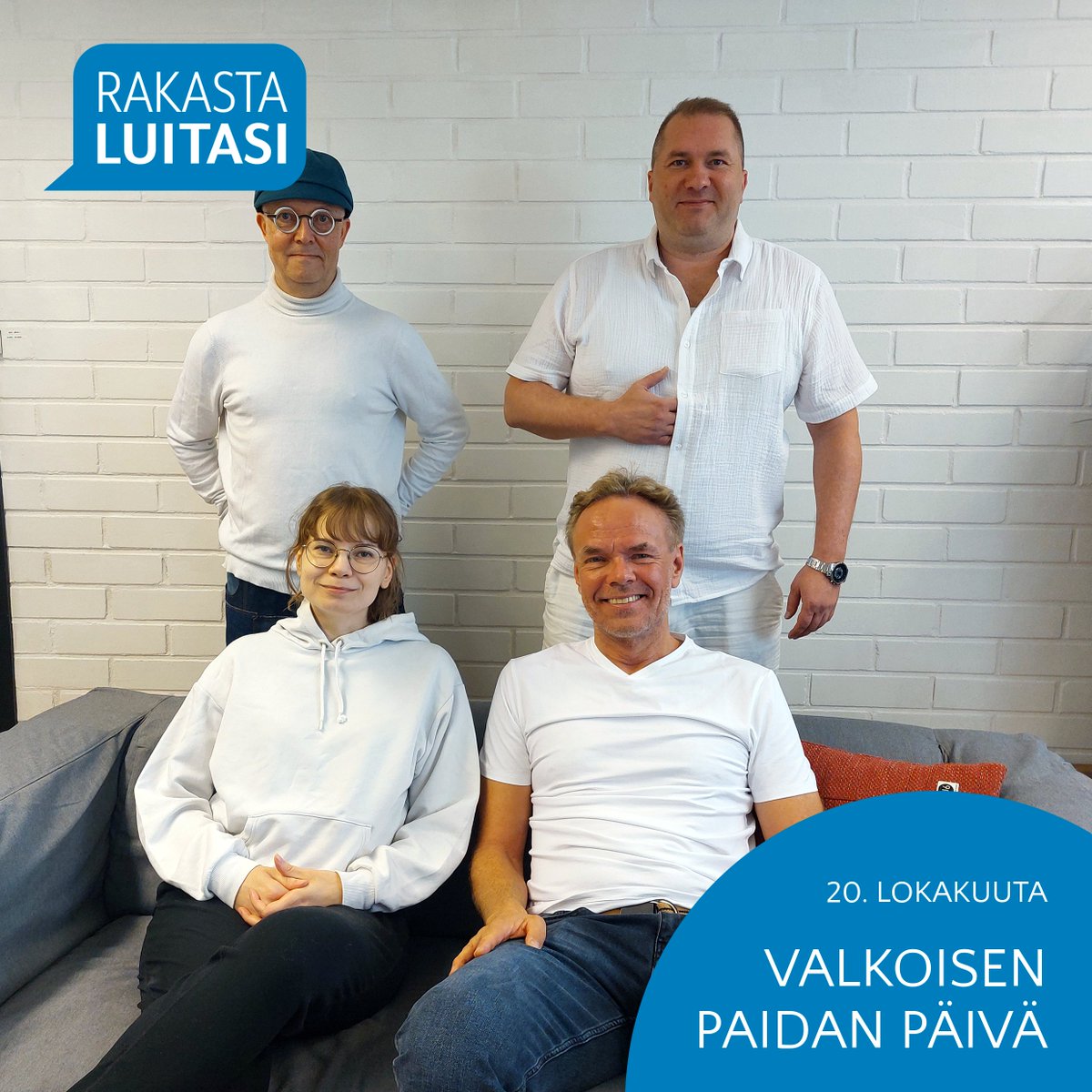Hyvää Valkoisen Paidan Päivää! Tänään, 20.10., vietetään Maailman osteoporoosipäivän kunniaksi Valkoisen Paidan Päivää, joka muistuttaa meitä luustostamme ja siitä, että luuston kuntoon voi vaikuttaa. #valkoisenpaidanpäivä #luustoviikko #rakastaluitasi  <a href="/Luustoliitto/">Suomen Luustoliitto</a>.
