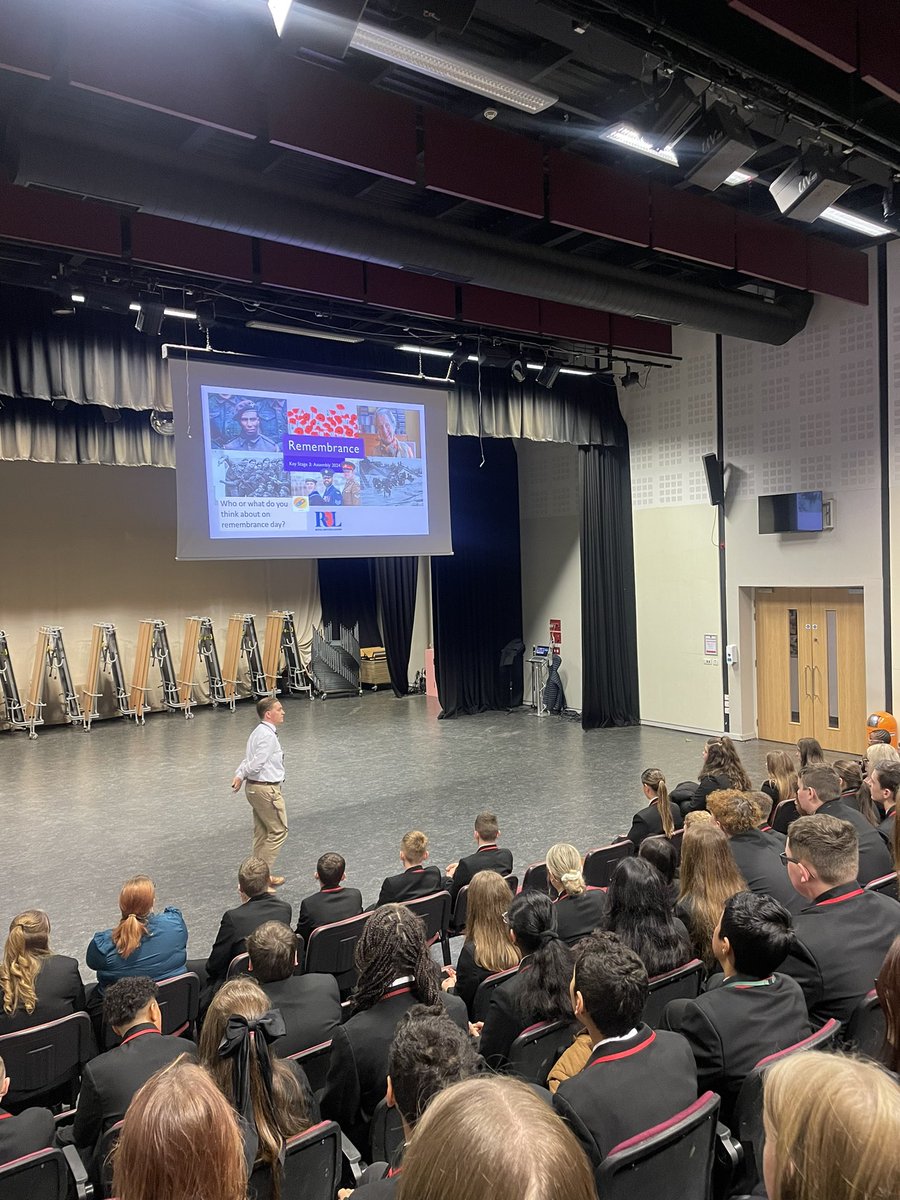TUESDAY MORNING ASSEMBLY… Mr Whitehouse narrating the importance of Remembrance and how we should broaden our view of how and why we remember in November ❤️ #BestYearTeam <a href="/Gospel_Oak_/">Gospel Oak School</a>