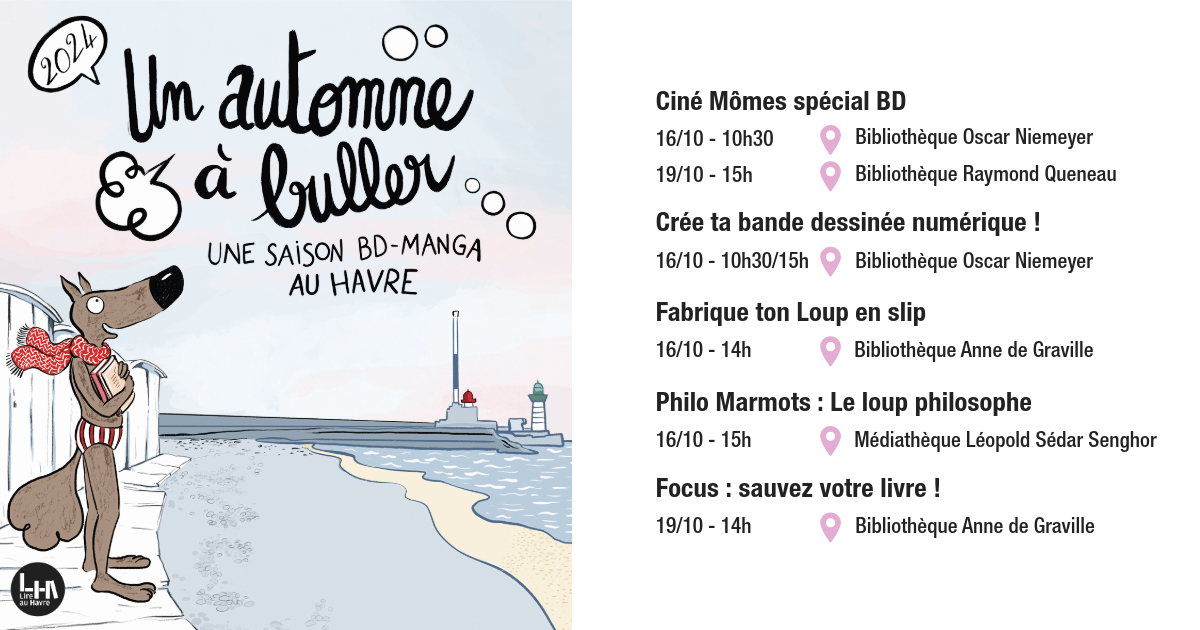🍂💭 #unautomneabuller - Découvrez notre sélection de rendez-vous pour cette semaine.

Toute la programmation 👉 bibliotheques.lehavre.fr/evenements/un-…