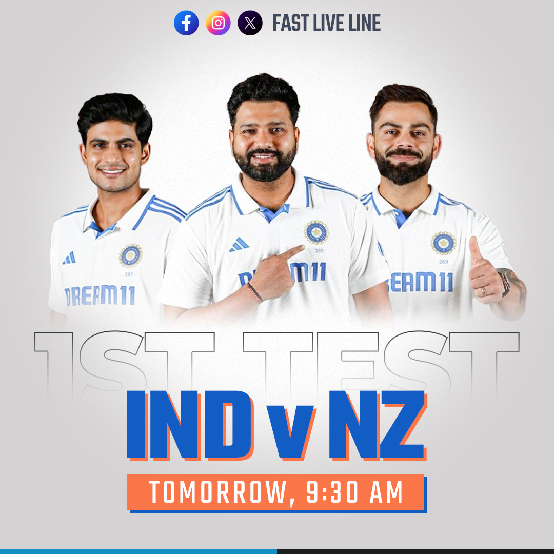 FastLiveLine's tweet photo. Men in Blue 🇮🇳 vs The Black Caps 🇳🇿

#INDvNZ #NZvIND #INDvsNZ #NZvsIND #RohitSharma𓃵 #TeamIndia #IndianCricketTeam https://t.co/RpsINelEIL