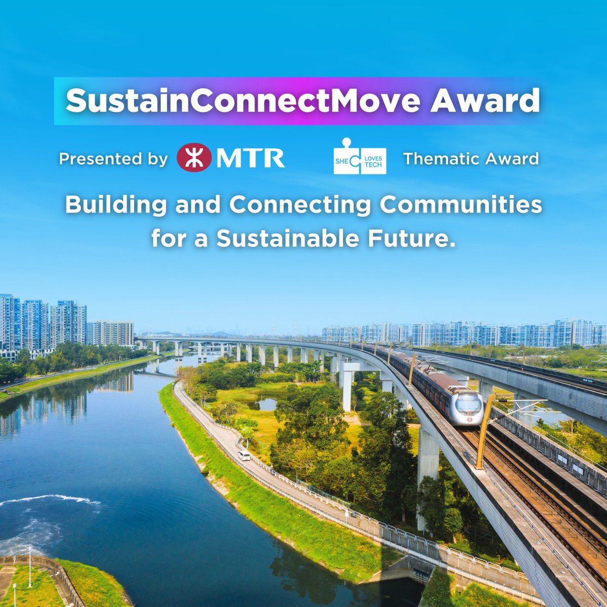 SheLovesTechOrg's tweet image. In partnership with MTR, we are thrilled to introduce the SustainConnectMove Award!
This award honors groundbreaking solutions that prioritise human connection and @sustainable urban mobility through innovative #digitaltech.